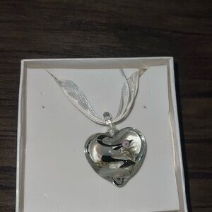 Elegant Silver Heart Pendant Necklace